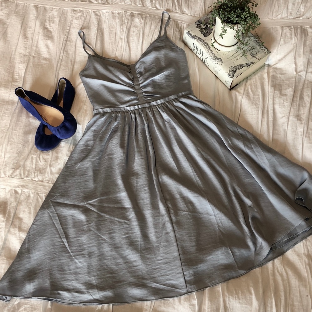 Banana Republic Blue Shirred Dress - Sz 0P